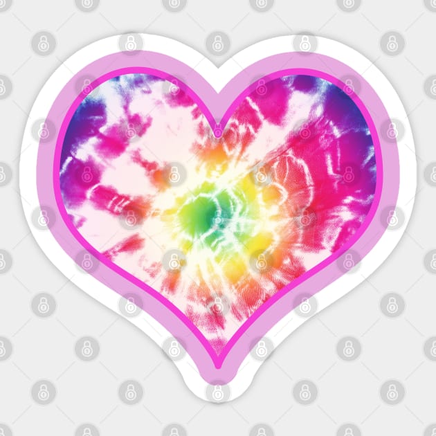 Rainbow Tie Dye Sunburst Sticker by Nina May Design Studio